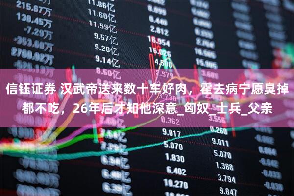 信钰证券 汉武帝送来数十车好肉，霍去病宁愿臭掉都不吃，26年后才知他深意_匈奴_士兵_父亲