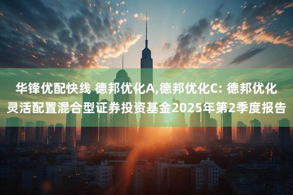 华锋优配快线 德邦优化A,德邦优化C: 德邦优化灵活配置混合型证券投资基金2025年第2季度报告