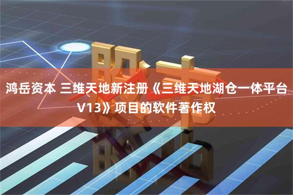 鸿岳资本 三维天地新注册《三维天地湖仓一体平台V13》项目的软件著作权