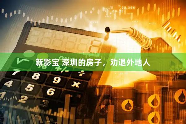新影宝 深圳的房子，劝退外地人